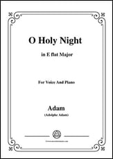 O Holy night in E flat Major Vocal Solo & Collections sheet music cover